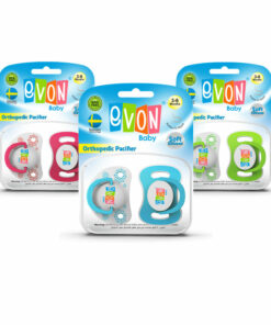 EVON Round Head Pacifier with cover - 2Pieces Pack