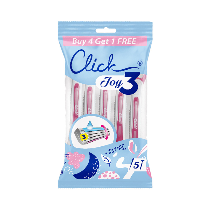 Click Joy3 Disposable Razor 4+1 PCs Click Joy3 Disposable Razor 4+1 PCs